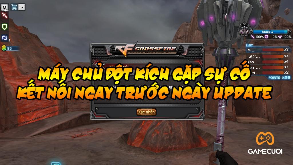 Máy chủ Đột Kích gặp sự cố kết nối ngay trước ngày update