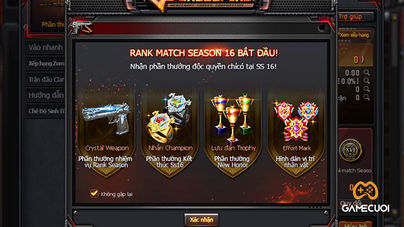 Đột Kích: Những thay đổi đáng lưu ý trong mùa Rank mới