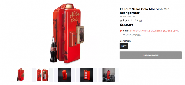 10 vat dung nha bep doc dao theo chu de gaming Fallout Nuka Cola Machine Mini Refrigerator Game Cuối