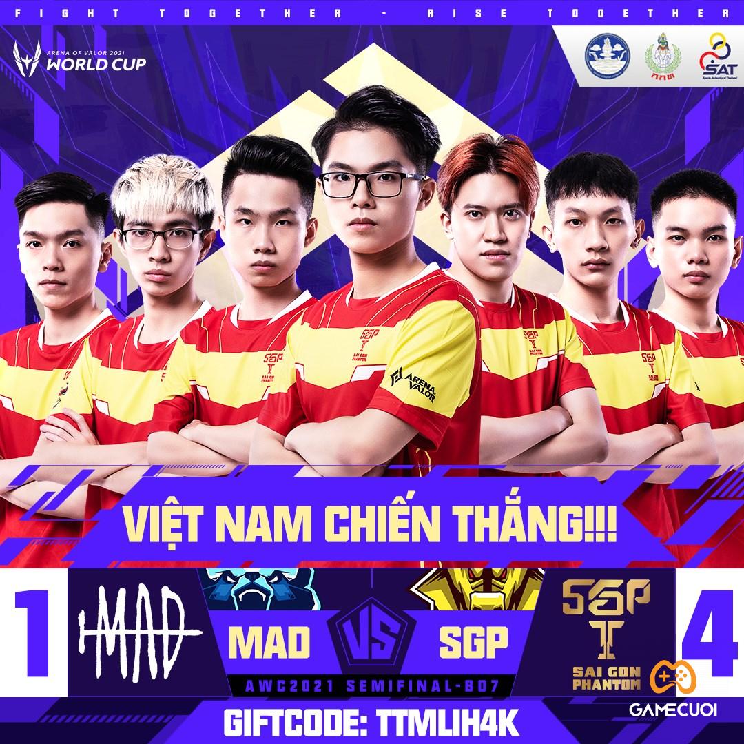 Liên Quân Mobile: Thắng đậm MAD Team, Saigon Phantom bước vào trận chung kết nhánh thua AWC 2021