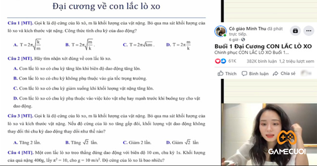 Cô giáo Minh Thu livestream triệu view dạy Vật Lý, gây sốt cộng đồng mạng là ai ?