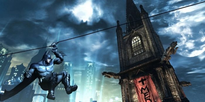 10 tien ich nho gon cuc ky dac dung trong vu tru Batman Arkham Batman ziplining past a church with the Line Launcher in Batman Arkham City Game Cuối