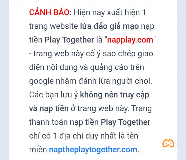 chuyen that tuong dua trang web lua dao lay niem tin game thu play together bang cach to cao trang web lua dao khac 04 Game Cuối
