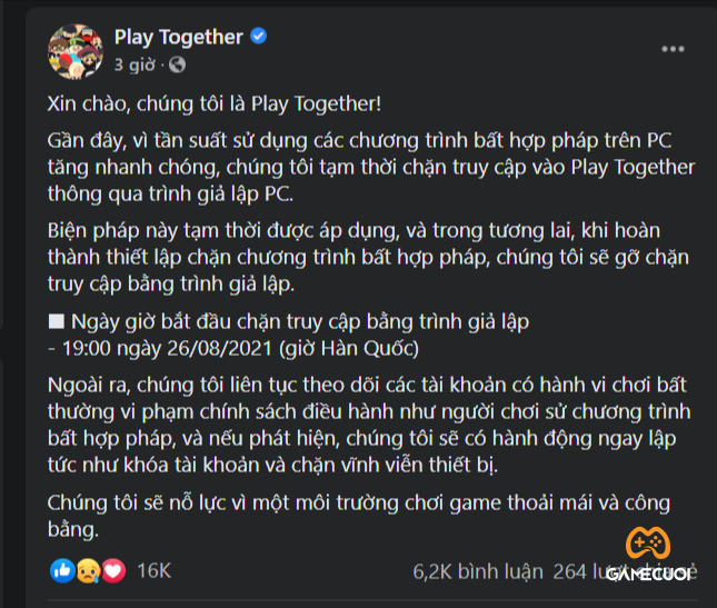 play together cam tang qua 2 Game Cuối