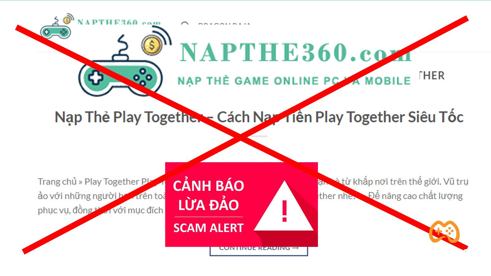 [Nóng] Cảnh báo: napthe360.com lừa đảo nạp Đá Quý Play Together 1 cách trắng trợn