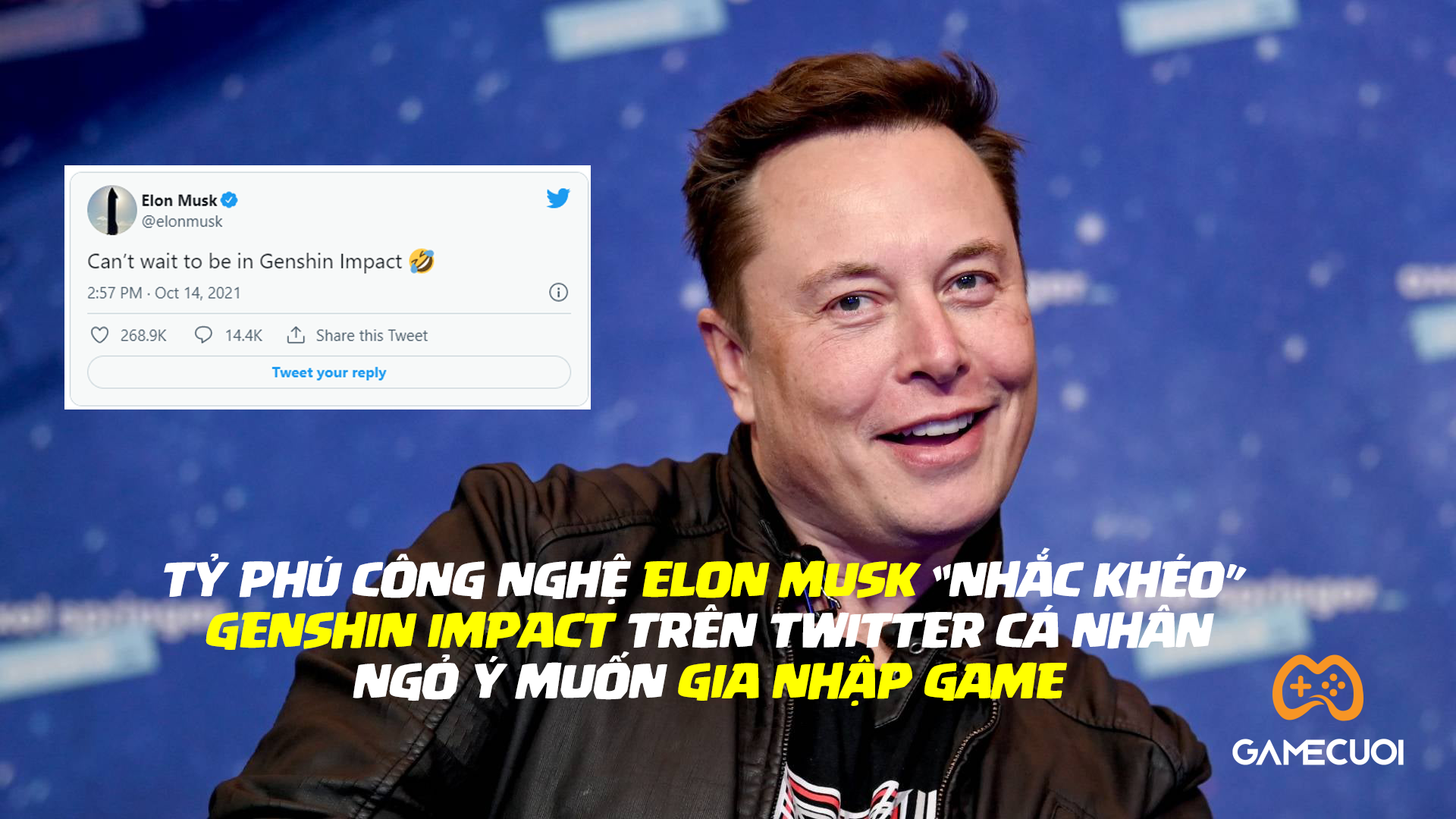 Elon Musk lộ dấu hiệu lọt hố vôi “Genshin Impact”, ngỏ ý muốn gia nhập game trên Twitter