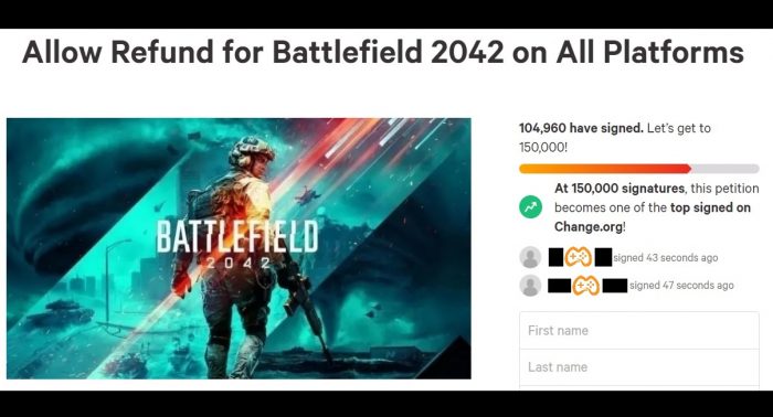 Battlefield 2042 Cong dong thu thap hon 100 nghin chu ky doi EA tra lai tien 1 Game Cuối