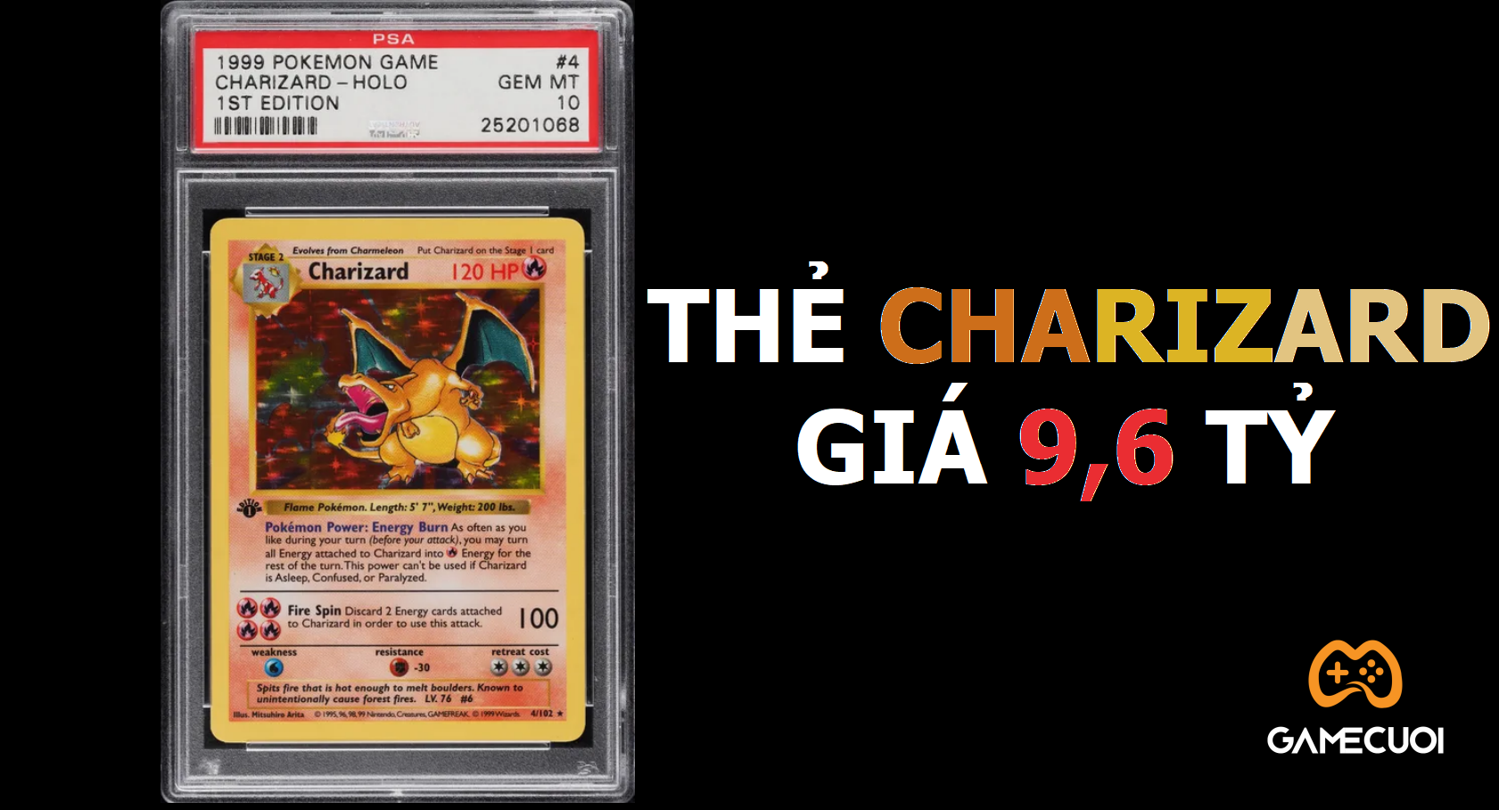 Thẻ Pokémon Charizard lập kỷ lục mới với giá bán 9,6 tỷ đồng