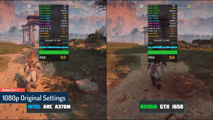 Arc Alchemist A370M vs GTX 1650 6 Game Cuối