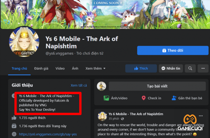 Ys 6 Mobile The Ark of Napishtim Facebook Game Cuối