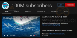 YouTube: Xuất hiện kênh cá nhân thứ hai đạt 100 triệu người đăng ký