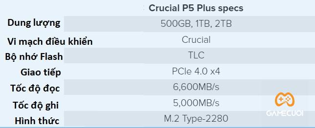 SSD tot nhat de choi game nam 2022 Crucial P5 Plus Game Cuối