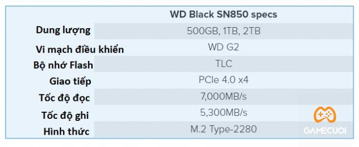 SSD tot nhat de choi game nam 2022 WD Black SN850 Game Cuối