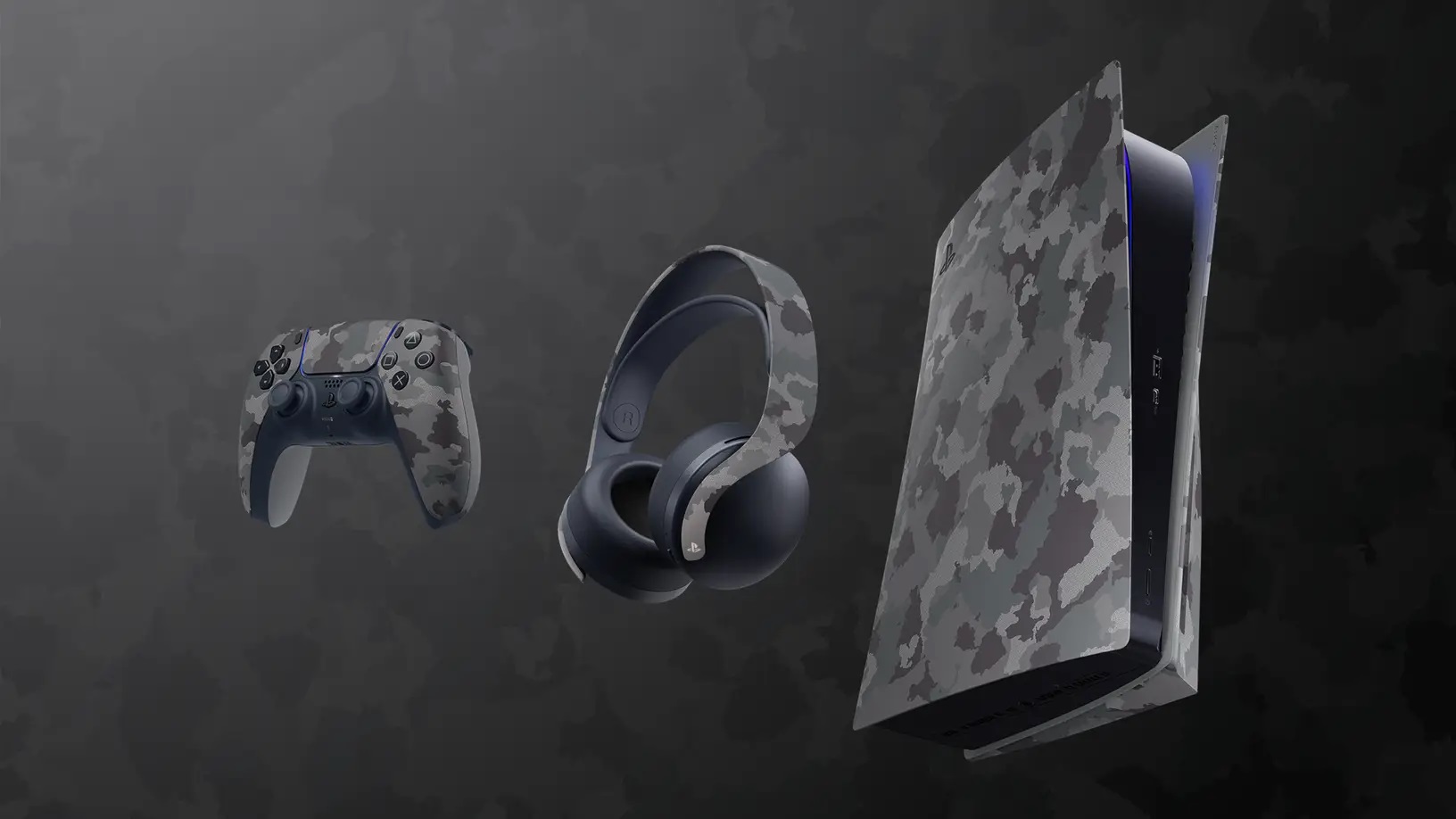 Sony cập nhật màu Camo mới cho tay cầm DualSense, vỏ máy PS5 và tai nghe Pulse 3D