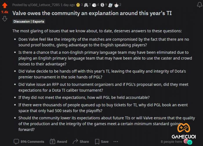 Dota 2 Luong nguoi xem TI 2022 cham day fan do loi cho Valve Game Cuối