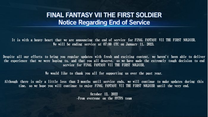 Final Fantasy phien ban PUBG dong cua chi sau 1 nam phat hanh 2 Game Cuối