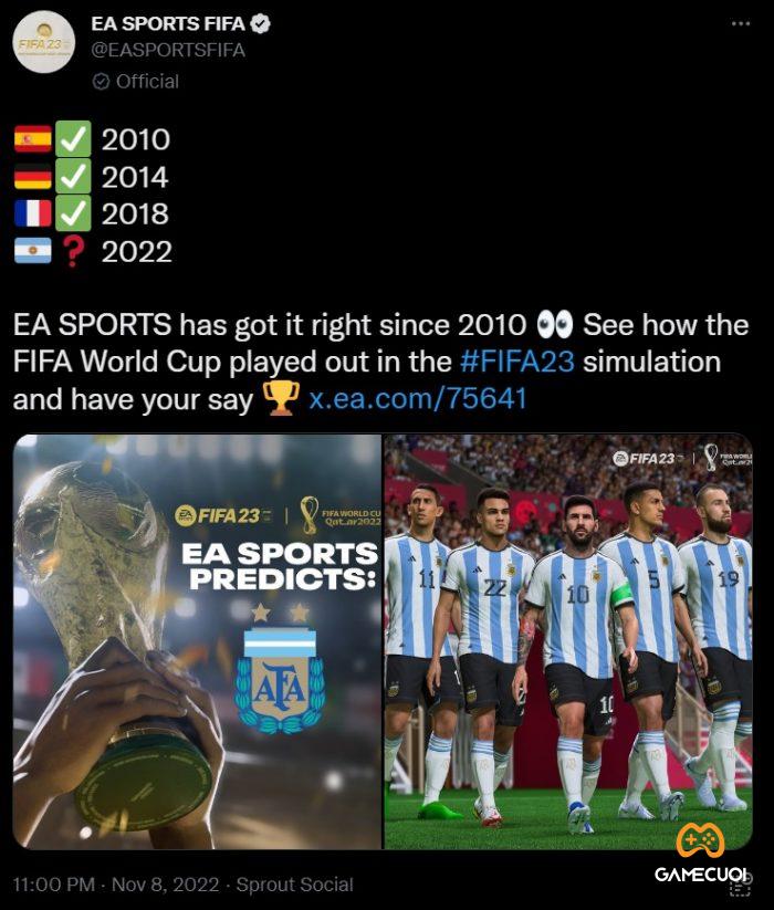 FIFA 23 du doan Argentina vo dich Messi la vua pha luoi World Cup 2022 2 Game Cuối