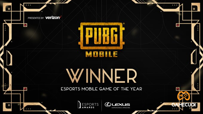 PUBG Mobile được vinh danh là tựa game thể thao điện tử trên thiết bị di động của năm