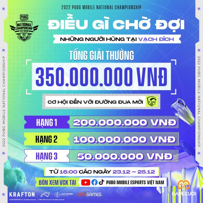 pmnc 2022 giai thuong Game Cuối