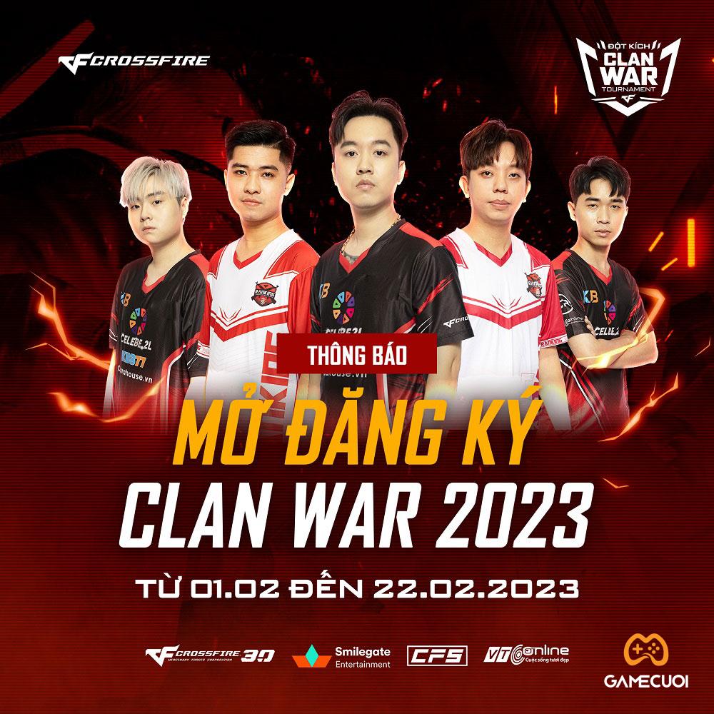 Đột Kích: mở đăng ký Clan War 2023 Mùa 1 – Giải thưởng lên đến 88 triệu VND