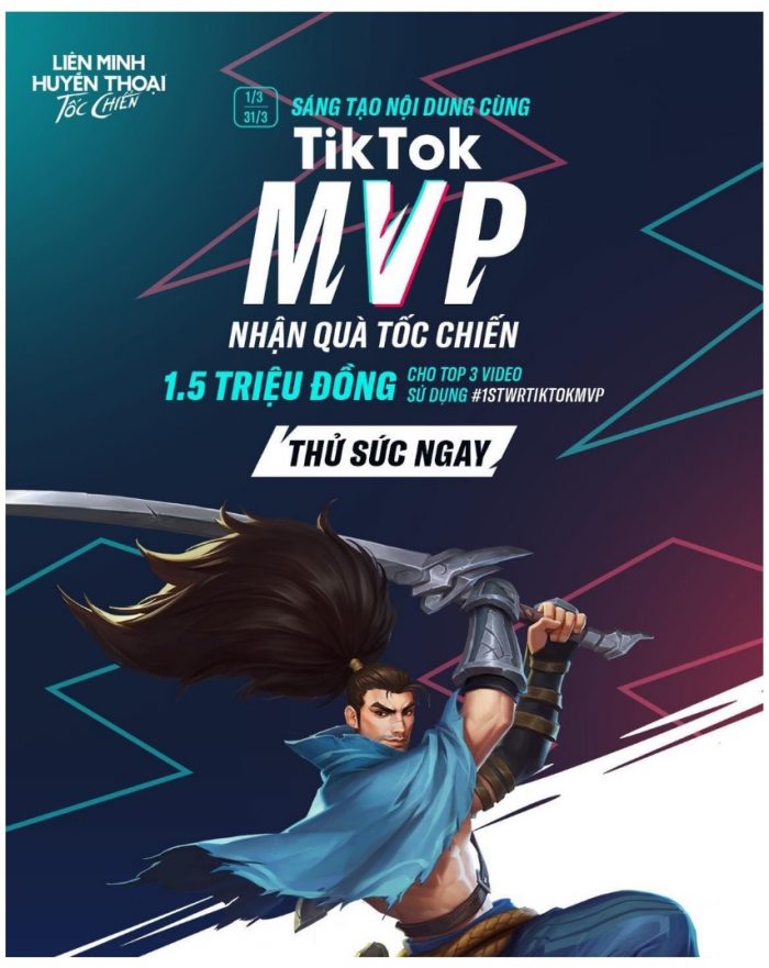 Lien Minh Huyen Thoai Toc Chien Viet Nam ra mat event sang tao noi dung WR TIKTOK MVP Game Cuối