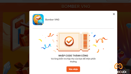 Code Bomber VNG ra mắt 16/07/2024: 4 Vé Blind Box Khóa  5 Kim Chích  10 Nón Phòng Thủ