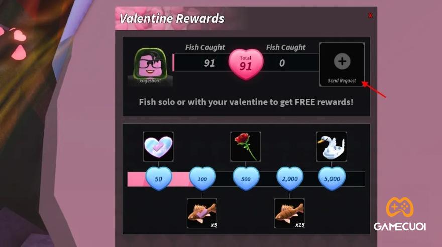 Roblox: Cách hoàn thành sự kiện Valentine trong Fisch