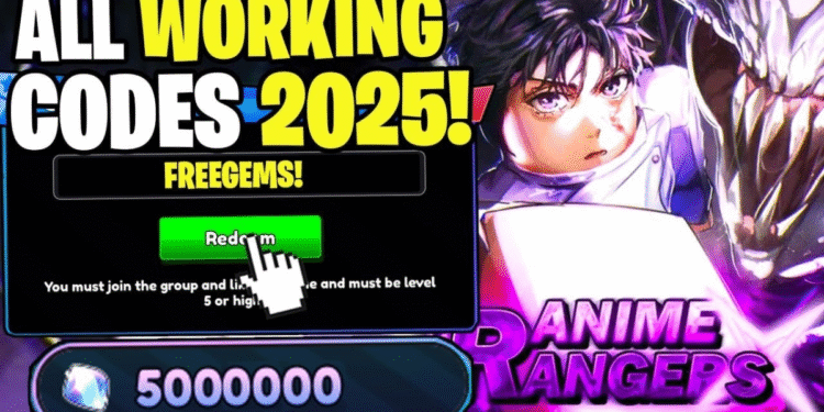 Roblox: code Anime Rangers X mới nhất tháng 09/2025