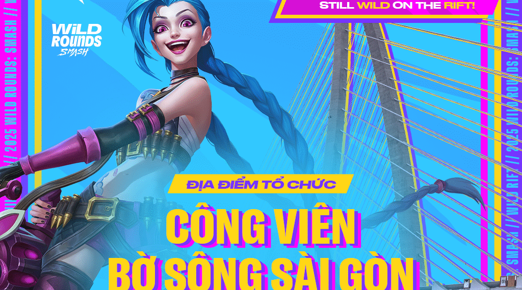 Tốc Chiến: sự kiện “Wild Rounds: Smash 2025” sẽ diễn ra tại Công viên Bờ sông Sài Gòn