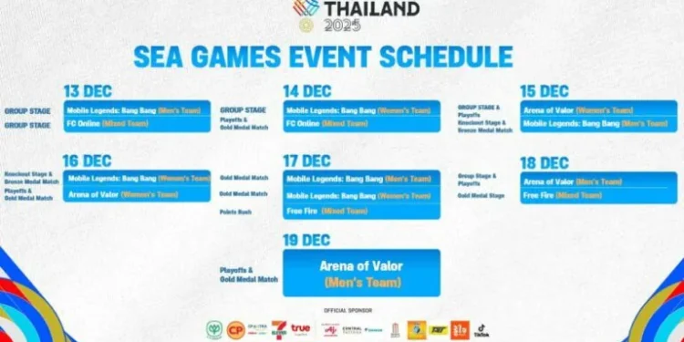 SEA Games 33 (2025): Lịch trình và thông tin chi tiết của Liên Quân Mobile, Free Fire, FC Online và MLBB