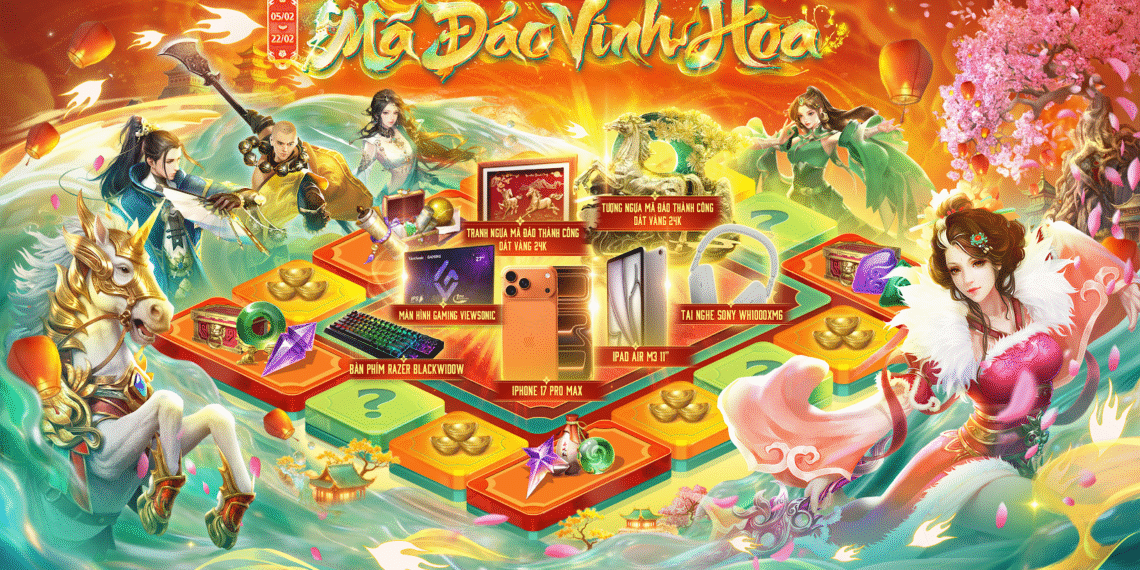 Mã Đáo Vinh Hoa – Sự kiện khai xuân Bính Ngọ với loạt phần thưởng giá trị dành cho game thủ Võ Lâm Truyền Kỳ – Kiếm Thế