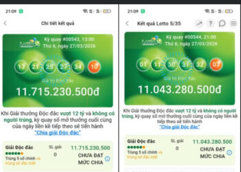 [Vietlott] – Tổng tiền thưởng của Lotto 5/35 “lỗi” hẳn 1,7 tỷ tối ngày 27/03