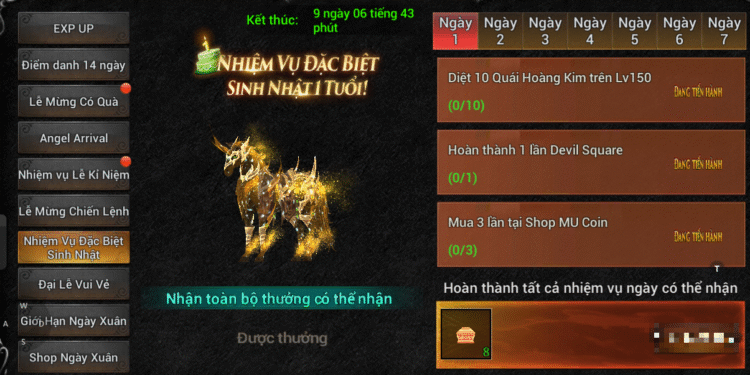 MU Lục Địa VNG: Cộng đồng đón nhận ngàn quà tặng mừng sinh nhật 1 tuổi