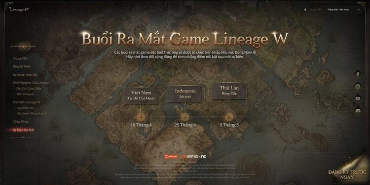 Buổi ra mắt Lineage W lần lượt tổ chức tại 3 quốc gia