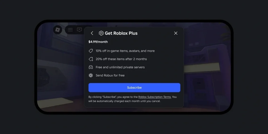 Roblox ra mắt gói đăng ký “Roblox Plus” từ 30/04 với tính năng… giảm 20% vât phẩm trong game