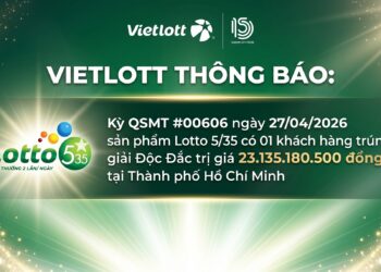 Kỳ chia giải Lotto 5/35 ngày 27/04 của Vietlott đã có khách hàng trúng 23 tỷ tại TP HCM