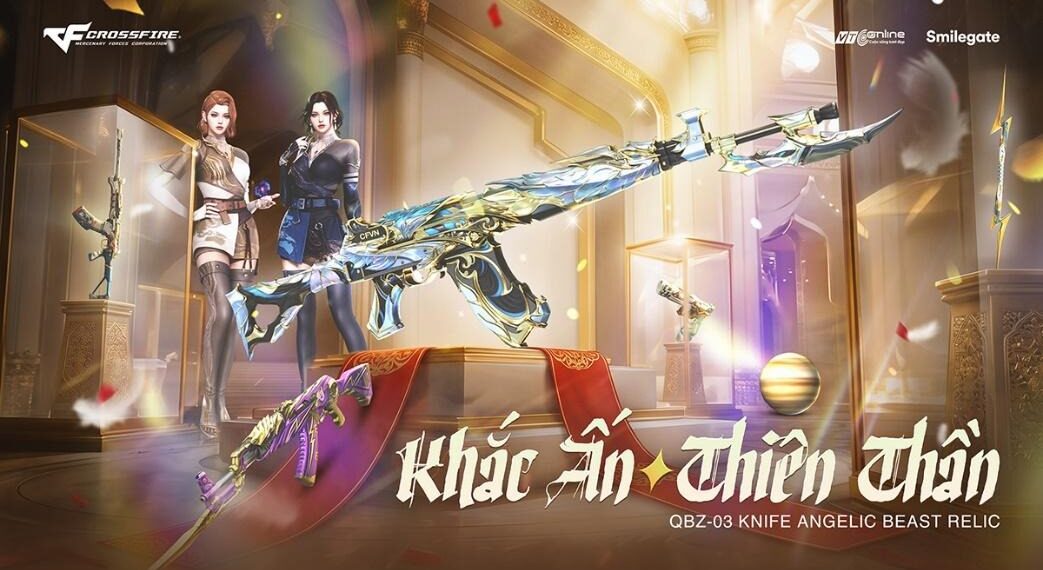 Crossfire giới thiệu vũ khí khắc ấn mới với Kho Báu Hoàng Gia Sapphire QBZ-03 Angelic Beast Relic