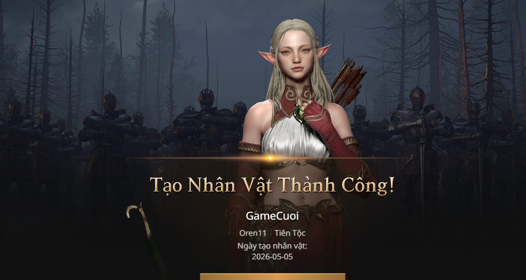 Hướng dẫn tạo tên nhân vật trước trong Lineage W