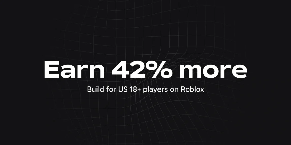 Roblox tăng chiết khấu tiền thật lên 42% cho DEV phục vụ người chơi trên 18 tuổi