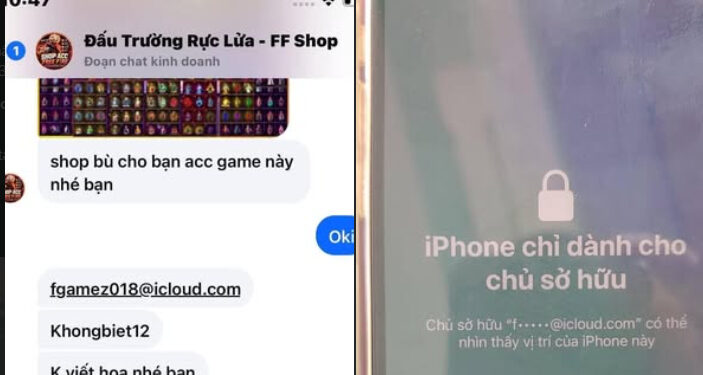 Bị khóa iPhone vì đăng nhập vào acc game “trên mạng”