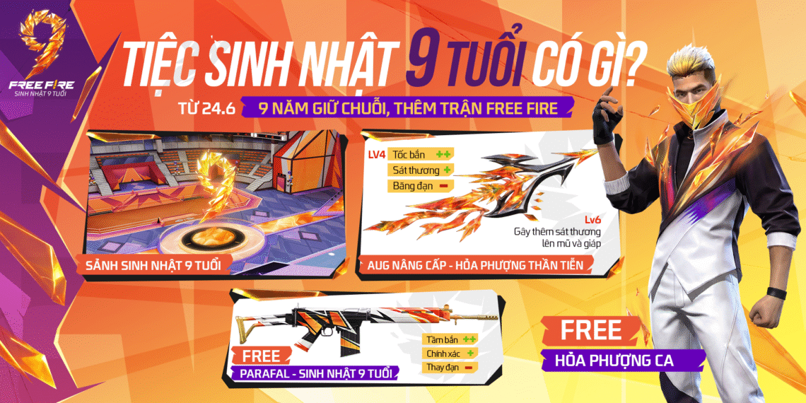 Sinh nhật 9 tuổi của Free Fire có gì hot?