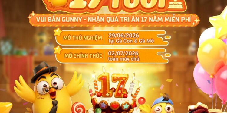 Gunny PC update phiên bản sinh nhật 17 tuổi với gói quà lên tới 1,7 triệu xu 